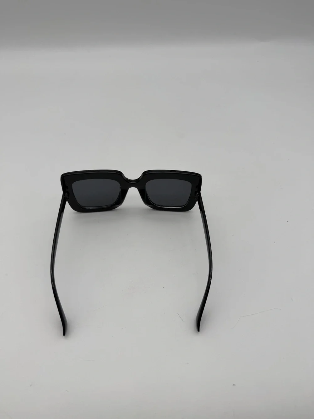 Black‎ Oversized Square Sunglasses with Crystal Accents